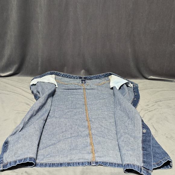 Gap Skirt Women, Sz 8,Blue Denim Snap Front Maxi Cotton 90s Preppy Casual VTG - Picture 3 of 7